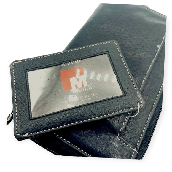 Mundi luxe smooth leather accordion zip around full size roomy wallet - Picture 3 of 4